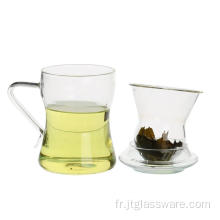 Tasse en verre thermo pour le thé vert